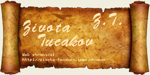 Života Tucakov vizit kartica